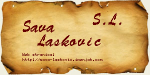 Sava Lasković vizit kartica